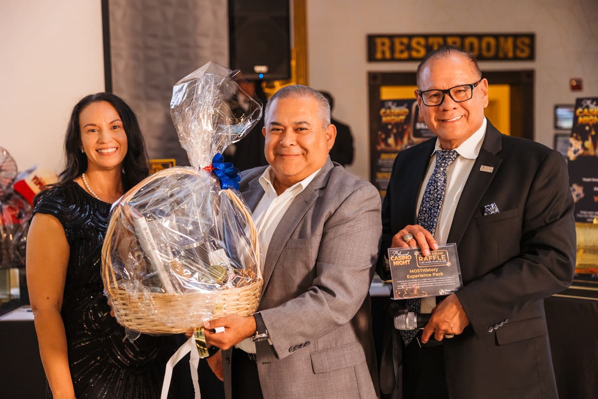 Sponsor and scholarship recognition at Casino Night